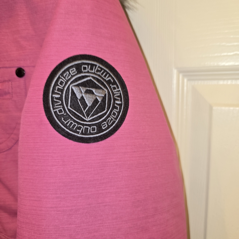 Noize Pink Ski & Snow Jacket with Faux Fur Hood - Picture 3 of 5